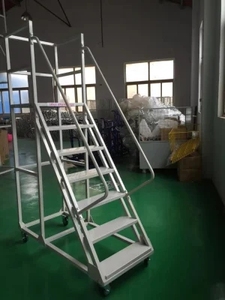 Nhôm thép an toàn cán di động nền tảng thang với bánh xe trong kho - Product Image 2