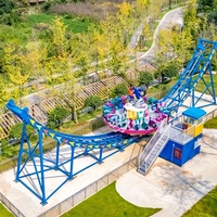 Manège UFO Volant Extérieur : La Grande Aventure Disco Magique sur Piste pour Parc d'Attractions