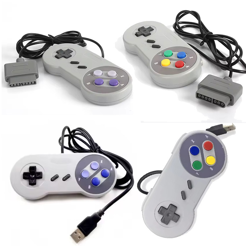Wired <strong>USB</strong> Port <strong>Controller</strong> Retro Game Joystick Joypad for Super Retro Nintendo SFC <strong>SNES</strong> Gamepad