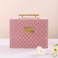 Valise d'anniversaire de mariage en velours de luxe Emballage de boîte-cadeau avec poignée en métal