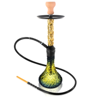 Ensemble de chicha arabe de luxe en résine artisanale avec finition miroir, couleurs et logo personnalisables