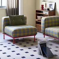 Module de canapé en laine à carreaux style antique, tissu Haggis, pour hôtel, villa, appartement - Meuble amovible et lavable pour salon