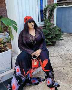 Новинка, шифоновый кардиган с цифровым принтом, свободные брюки больших размеров, Двухсекционный халат, африканская женская одежда - Product Image 2