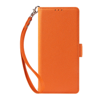 Étui portefeuille en cuir PU avec porte-cartes, dragonne et support pour Samsung S23 Ultra/S23 Plus/S23 FE/S22 Ultra/S23