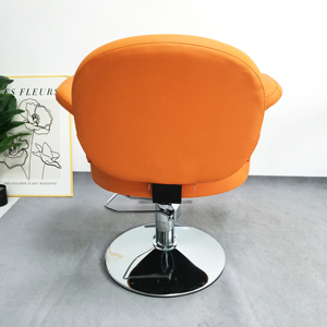<span class=keywords><strong>Chaise</strong></span> de salon de coiffure moderne avec pompe hydraulique et repose-pieds en acier chromé, mobilier de salon extérieur en métal pour la beauté et le coiffage - Product Image 5