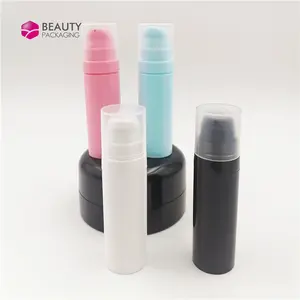 Airless Lotion Bottle Eco Friendly White Pink Blue Black Empty PP Plastic Cosmetic Packaging Container Serum Lotion 15ml 30ml 50ml Airless Pump Bottle