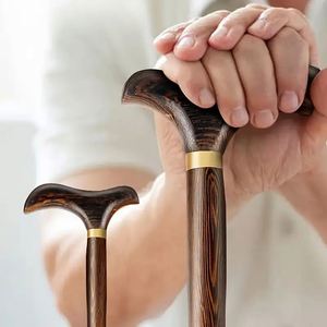 Canne de randonnée légère en bois d'érable faite à la main avec poignée en T, design tendance, antidérapante, personnalisable, pour homme et femme - Product Image 4