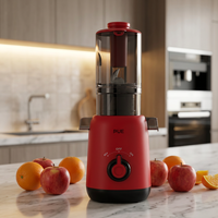 Mini presse-agrumes électrique de 300ml à grande bouche Mélangeur à mastication manuelle à pression lente avec broyage inversé des fruits pour les hôtels et les camping-cars domestiques