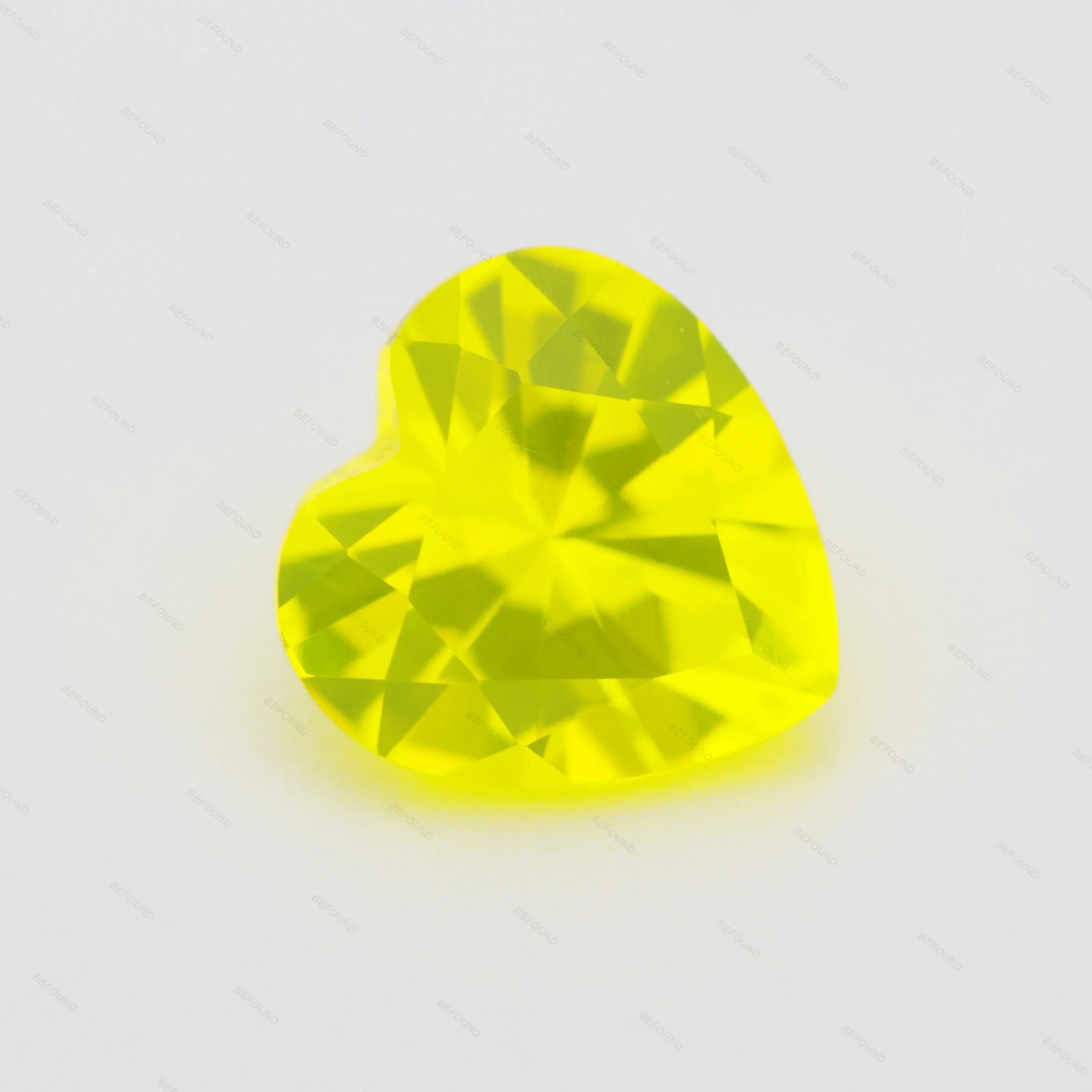 7x7mm Yttrium Aluminium Garnet Yellow color Gemstone Yag Heart Cut Gems For Jewelry