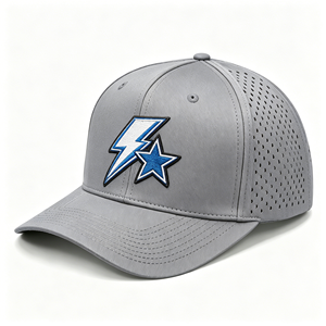 Casquette de sport imperméable Melin Style 6 panneaux, colorée, avec trous hydro-laser, logo brodé personnalisé pour hommes - Product Image 3