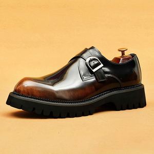 Zapatos de Vestir para Hombre, Diseño Británico, Estilo Casual de Negocios, Suela Gruesa, Aumento de Altura, Ligeros, Cierre de Cordones, Cuero Genuino - Product Image 6