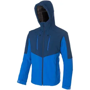 Giacca e giacca invernale da uomo invernale all'ingrosso calda e resistente al vento dal Design Patchwork Slim Fit Softshell