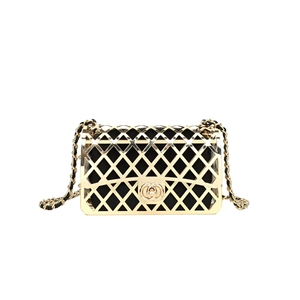 Nuova Borsa a Tracolla da <span class=keywords><strong>Donna</strong></span> in Metallo con Design Personalizzato, Piccola Borsa a Scatola Traforata, Borsa a Tracolla con Catena alla Moda - Product Image 2
