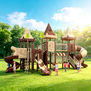 Aire de jeux extérieure de luxe sur mesure, équipement de jeu à thème personnalisé pour hôtel <span class=keywords><strong>5</strong></span> <span class=keywords><strong>étoiles</strong></span>, usine chinoise - Product Image 1