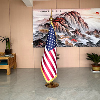 Drapeau de bureau Inde, impression recto-verso économique et de haute qualité, grand modèle personnalisé de 2m et 3m de haut pour intérieur sur pied