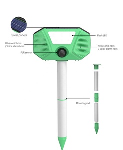 Répulsif multifonctionnel pour animaux, répulsif à ultrasons solaire pour rats, répulsif à ultrasons à fréquence variable pour oiseaux - Product Image 5
