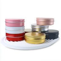 Boîtes métalliques rondes vides de 1 oz, 2 oz, 4 oz, 6 oz, 8 oz, en or rose, blanc, noir, récipients en métal, pots en aluminium, boîtes à bougies pour cosmétiques