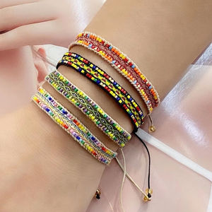 <span class=keywords><strong>Venta</strong></span> caliente Bohemian <span class=keywords><strong>Delica</strong></span> <span class=keywords><strong>Miyuki</strong></span> Pulsera de tela simple Tiras de tela Pulsera de cuerda de Amistad ajustable para la <span class=keywords><strong>venta</strong></span> - Product Image 1
