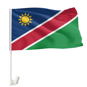 Promotion d'Usine Vente en Gros Drapeaux de Fenêtre de Voiture Nationaux Personnalisés 30*45cm 100% Polyester Solide Durable, Drapeau de Voiture Comorien - Product Image 2