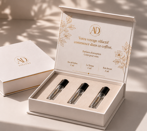 Custom Luxury Magnetic Perfume Packaging Box with Gold Foil Finish&<b>EVA</b> Insert for Fragrance Sample Set - Product Image 2