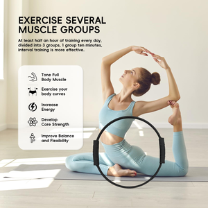 CZFIT 12.5in Pilates Ring Essential Eco-Friendly Natural Silicone Fabric Pilates Ring Home Gym Fitness Accessory <b>Kit</b> <b>Magic</b> - Product Image 6