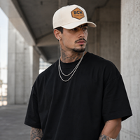 Casquette de golf 5 panneaux en cuir personnalisable OEM, faible MOQ, sergé lavé de qualité supérieure, boucle métallique réglable, séchage rapide, respirante