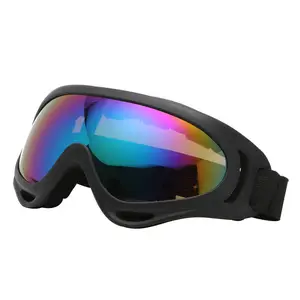 Occhiali da sci da esterno occhiali da moto da equitazione sport X400 antivento con polvere di spugna