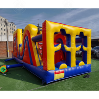 Combo de Tobogán y Casa de Brinco Inflable de Grado Comercial 2026 - Pista de Obstáculos de PVC de Alta Resistencia para Carnavales Escolares, Días de Campo