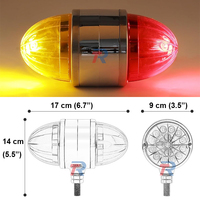Nouveau Double Face Ovale LED Pastèque Lumière Double Couleur Torpille Piédestal Fender Dome Signal Lamp Under Glow Light pour une utilisation polyvalente