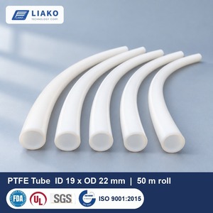 ท่อ PTFE เกรดอาหาร ขนาด 19x22 มม. ได้รับการรับรองจาก FDA ท่อ PTFE สีธรรมชาติ ความยาว 50 เมตร สำหรับสายส่งของเหลวอาหารและยา - Product Image 1