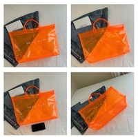 Sacs de plage en plastique transparent biodégradable réutilisables de grande capacité, design personnalisé en gros, sacs de shopping en plastique à vendre