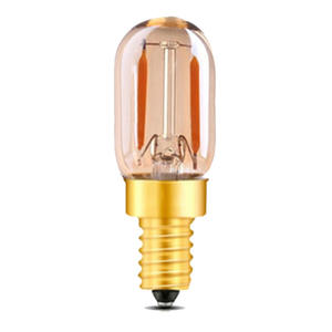 गोल्डन बेस e12 e14 2w dimmable नेतृत्व 12v 24v फिलामेंट लाइट बल्ब एम्बर पीले 2200k 2300k t22 सजावट बल्ब - Product Image 1