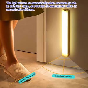 Wholesale Wireless Rechargeable LED Motion Sensor Night Light Touch Control Portable <b>Battery</b> <b>Operated</b> USB Charging Plastic Smart - Product Image 3