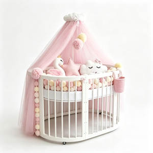Custom Dusty <b>Pink</b> <b>Braided</b> Plush Backpack Crown Swan Stuffed Toy Personalized Star PP Cotton Filled Baby Girl Nursery Set - Product Image 1