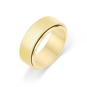 Matte Thời Trang Giản Dị Vài Vòng Giải Nén Quay Titan Thép Không Gỉ Yoga Thép Không Gỉ Thiền Xoay Tay Đồng Bằng Vòng Lặp - Product Image 4