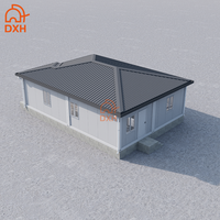 Casa Contenedor Prefabricada de Estilo Simple con Techo Inclinado, Impermeable, de Bajo Costo y Fácil Montaje