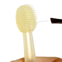 Brosse à dents Portable pour enfants propre Logo brosses à dents en caoutchouc brosse de revêtement de langue de bébé avec grattoir à langue