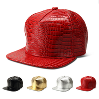 Gorra de Béisbol Unisex Ajustable de 6 Paneles con Visera Plana, Estilo Hip Hop y Street Dance, Impermeable, Metálica Plateada, Oro Rosa, Holográfica, PU Cuatro