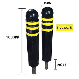 Bolardos de Goma Negros y Amarillos 699, Barreras de Seguridad para Enterrar e Instalar en Estaciones de Servicio, Estacionamientos Subterráneos y Comunidades - Product Image 2