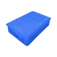 Caisses en plastique empilables, caisse de manutention empilable durable, boîte en plastique industrielle robuste pour la logistique