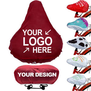 Housse de selle de vélo pliable et imperméable personnalisée 0717 pour vélo de route avec impression de logo, en polyester écologique - Product Image 1