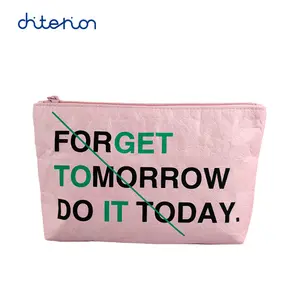 Chiterion Custom Waterproof Dupont Tyvek Cosmetic Bag Zipper Pouch Eco-friendly Women Clutch Handbag Pencil Case Lipstick Bag