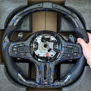 Volant en fibre de carbone personnalisé au <span class=keywords><strong>prix</strong></span> d'usine pour <span class=keywords><strong>BMW</strong></span> G30 G31 G32 X3 G01 G82 G42 G20 M5 X4 G02 M2 G87 M3 G80 M4 F90 G11 - Product Image 1