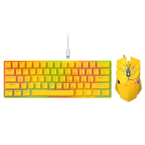 61 Keys 60% Mechanical Keyboard And Mouse Combo Backlit 60 Percent Teclado Gamer Game Keyboards Gaming Keyboard And Mouse Combos