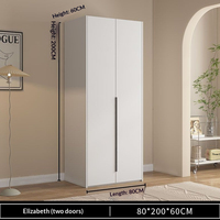 Armoire de chambre modulaire combinable, panneau en bois détachable, aménagement personnalisé OEM, armoire à vêtements intérieure