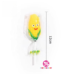 Proveedor al por mayor sabor a fruta maíz sandía naranja forma piruleta caramelo duro colorido dulce bombón - Product Image 3