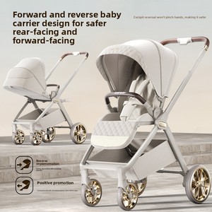Nuovo Passeggino Portatile Pieghevole con Tessuto Oxford e Telaio in Lega di Alluminio, Reclinabile e Reversibile, per Bambini da 0 a 3 Anni - Product Image 3