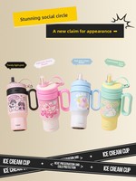 Nouvelle Tasse Thermos Isotherme Élégante en Acier Inoxydable 304, Portable, avec Séparateur Thé-Eau et Paille, Design Minimaliste Moderne