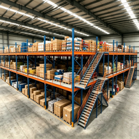 Étagère de mezzanine en acier HONGXIN robuste, multicouche, sans boulons, en acier laminé à froid, avec revêtement en poudre, réglable, protection contre la corrosion