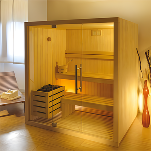 Sala de Sauna clásica tradicional para 1-2 personas personalizable para perder grasa Sauna de vapor interior Estufa Harva Sauna de madera interior con calentador - Product Image 5